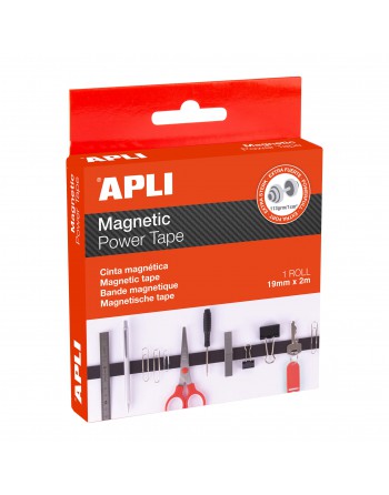 APLI CINTA ADHESIVA MAGNETICA 19MMX2MT GROSOR 1,5MM CORTE FACIL - 19185