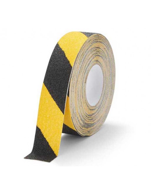 DURABLE CINTA ADHESIVA ANTIDESLIZANTE RUGOSA GRIP 50MM AMARILLO Y NEGRO 1097130