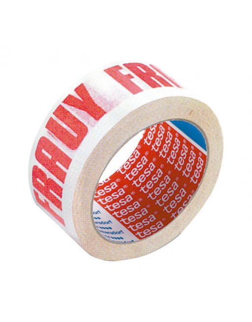 TESA CINTA EMBALAJE MUY FRAGIL 132MX50MM. 60089-0000 - 60089-00002-00