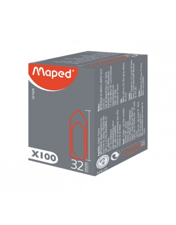 MAPED 100U CLIPS COLORES 32MM - 321620