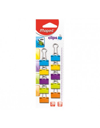 MAPED BLISTER 10 PINZAS DOBLE CLIP 19MM SURTIDO - 36102