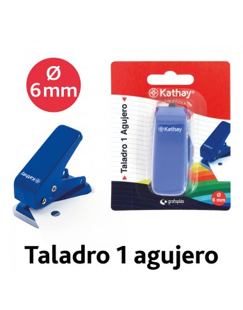 GRAFOPLAS TALADRO 1 AGUJERO KATAY AZUL PARA 10 HOJAS - 86001030