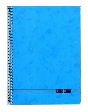 ENRI CUADERNO A5 80 HOJAS LISO AZUL OFICINA TAPA SEMI DURA 100430028