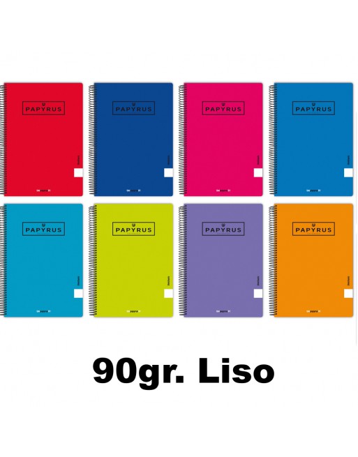 PAPYRUS CUADERNOS FOLIO PAPEL PLASTIFICADO BRILLO 80 HOJAS 90 G TAPA BLANDA LISO - 88440095