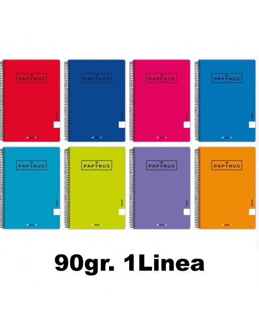 PAPYRUS CUADERNOS FOLIO PAPEL PLASTIFICADO BRILLO 80 HOJAS 90 G TAPA BLANDA 1 LINEA - 88440098