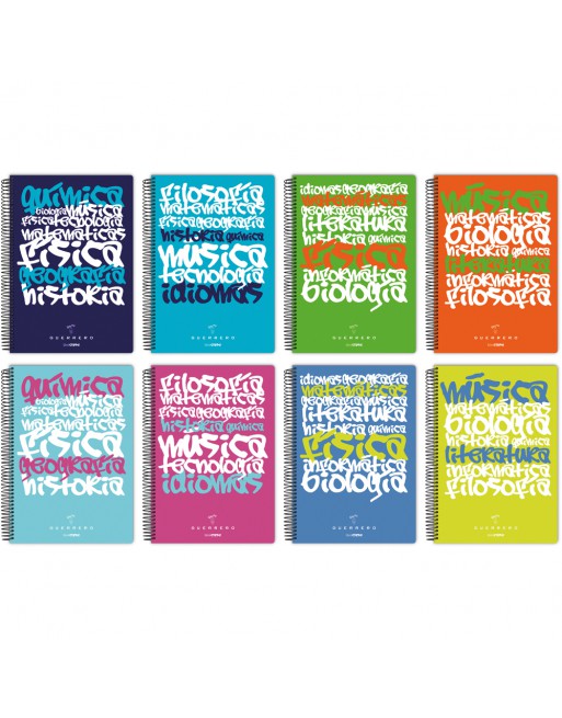 GUERRERO CUADERNOS FOLIO POLIPROPILENO UNICLASE 80 HOJAS 90 GR CUADRICULA 4X4 - 88423298