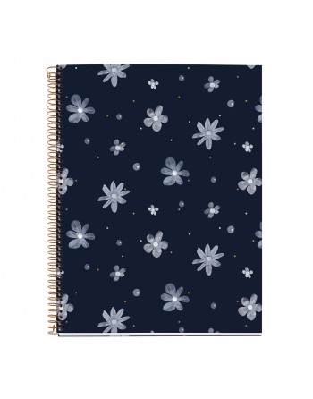 MIQUEL RIUS NOTEBOOK 4  SPARKLES MIDNIGHT MICROPERFORADO TAPA CARTON RIGIDO CUADRICULA 5X5 FORMATO A4 120 HOJAS SERIE DESIGN GIF