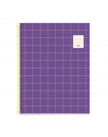 MIQUEL RIUS NOTEBOOK 4  RIDER VIOLETA MICROPERFORADO TAPA CARTON RIGIDO CUADRICULA 5X5 FORMATO A4 120 HOJAS SERIE DESIGN 25 MR43