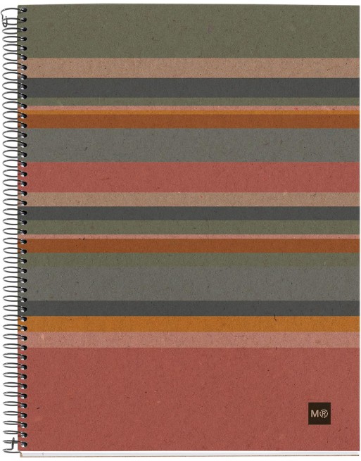 MIQUEL RIUS NOTEBOOK 4 ECO DESIGN ECOLINES MICROPERFORADO TAPA DURA CUADRICULA 5X5 FORMATO A4 120 HOJAS SERIE ECO MR6162