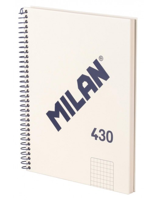 MILAN CUADERNO MICROPERFORADO TAPA EXTRADURA A5 80 HOJAS 5X5 BEIGE 57153E80SNCBG