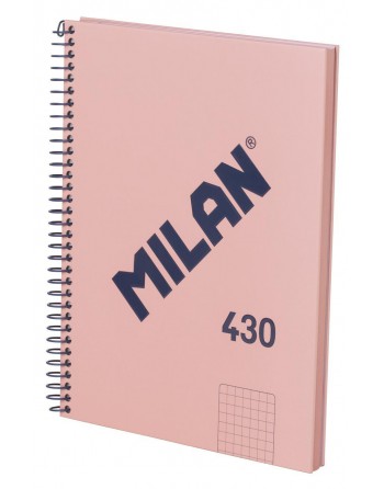 MILAN CUADERNO MICROPERFORADO TAPA EXTRADURA A5 80 HOJAS 5X5 ROSA 57153E80SNCP