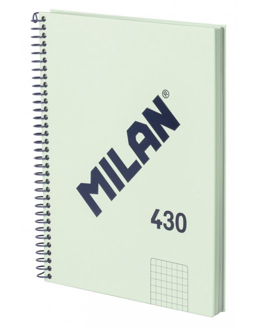 MILAN CUADERNO MICROPERFORADO TAPA EXTRADURA A5 80 HOJAS 5X5 VERDE 57153E80SNCGR