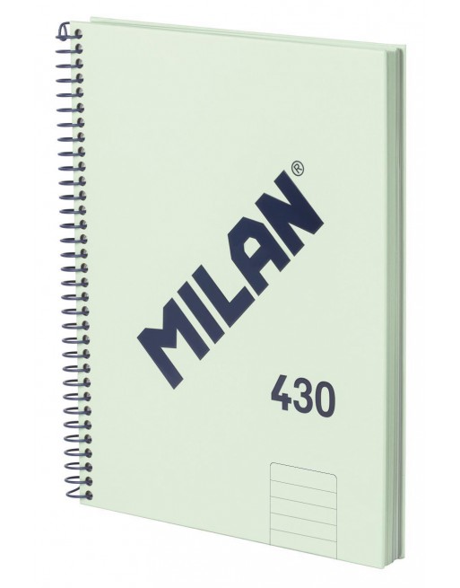 MILAN CUADERNO MICROPERFORADO TAPA EXTRADURA A5 80 HOJAS LINEA HORIZONTAL VERDE 57152E80SNCGR