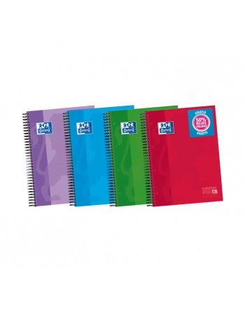 OXFORD CUADERNO EUROBOOK4 EN A4+ 5X5 120H+50% 90GR TAPA EXTRADURA SURTIDO CON SEPARADORES - 400027275