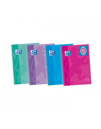 OXFORD CUADERNO EUROBOOK5 A4 5X5 120H+50% 90GR TAPA EXTRADURA SURTIDO TENDENCIA. - 400073042
