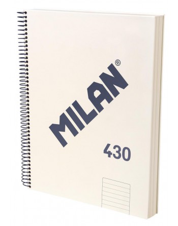 MILAN CUADERNO MICROPERFORADO TAPA EXTRADURA A4 120 HOJAS LINEA HORIZONTAL BEIGE 57142E120BG