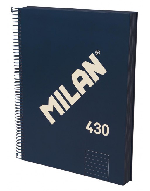 MILAN CUADERNO MICROPERFORADO TAPA EXTRADURA A4 120 HOJAS LINEA HORIZONTAL AZUL 57142E120B