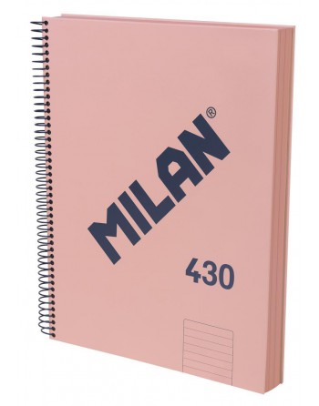 MILAN CUADERNO MICROPERFORADO TAPA EXTRADURA A4 120 HOJAS LINEA HORIZONTAL ROSA 57142E120P