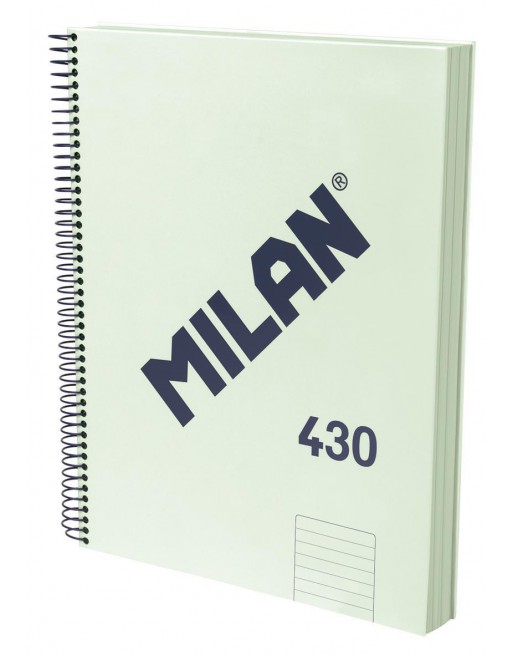 MILAN CUADERNO MICROPERFORADO TAPA EXTRADURA A4 120 HOJAS LINEA HORIZONTAL VERDE 57142E120GR