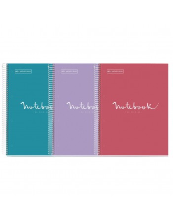 MIQUELRIUS PAC 3 CUADERNO NOTEBOOK1 80 HOJAS NB1 5X5 A4 EMOTIONS COLORES FO/LA/CO MR46302