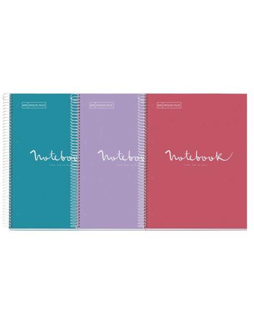 MIQUELRIUS PAC 3 CUADERNO NOTEBOOK1 80 HOJAS NB1 5X5 A4 EMOTIONS COLORES FO/LA/CO MR46302