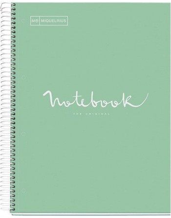 MIQUELRIUS CUADERNO NOTEBOOK5 120 HOJAS NB5 5X5 A4 EMOTIONS COLOR MENTA MR46685