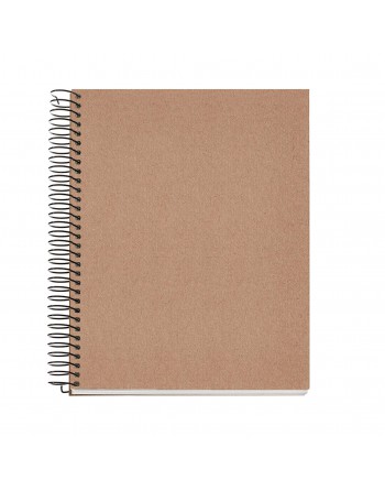 MIQUELRIUS CUADERNO CARTON RECICLADO ESPIRAL NOTEBOOK4 PAPEL 80GR 120 HOJAS A5 5X5 MR2194