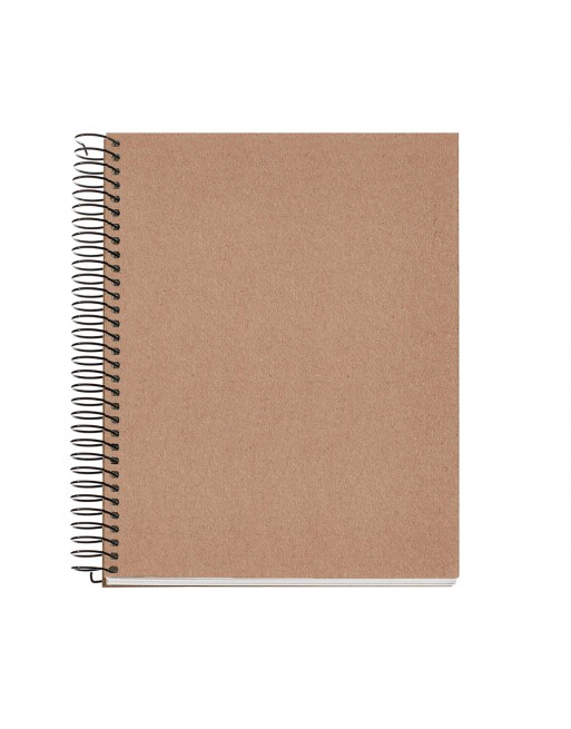 MIQUELRIUS CUADERNO CARTON RECICLADO ESPIRAL NOTEBOOK4 PAPEL 80GR 120 HOJAS A5 5X5 MR2194