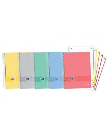 OXFORD CUADERNO EUROBBOK 5 MEDIDA A4 LINEA HORIZONTAL 120 HOJAS 90 GRAMOS COLORES VIVOS 400161736