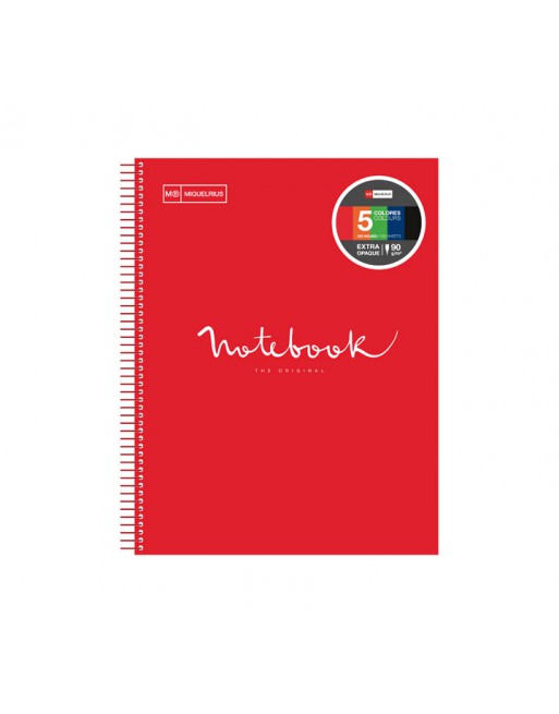 M.RIUS NOTEBOOK 5 POLIPROPILENO 5X5 A4 120H EMOTIONS ROJO - 46072