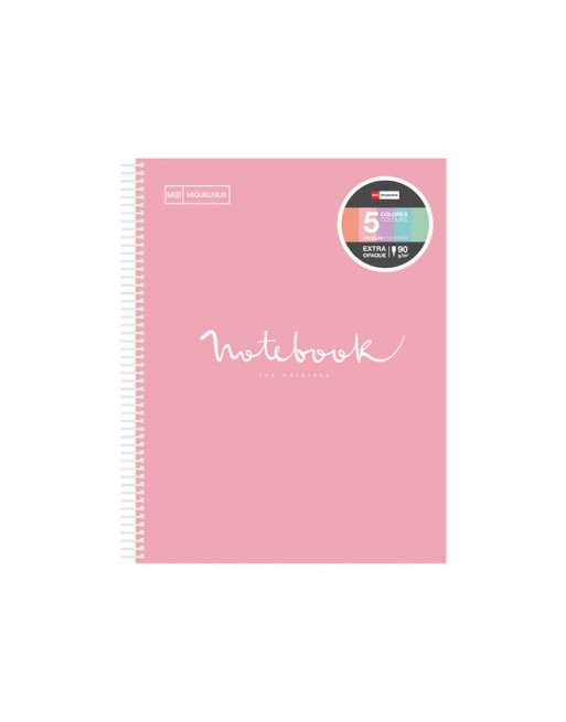 M.RIUS NOTEBOOK 5 POLIPROPILENO 5X5 A4 120H EMOTIONS ROSA - 46074