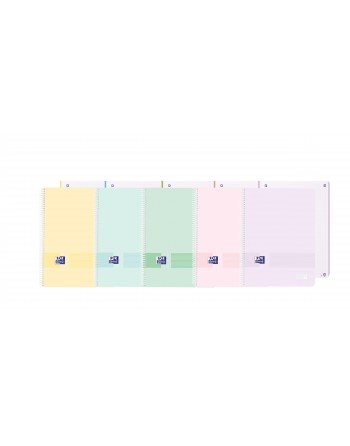 OXFORD CUADERNO EUROBOOK 1 MEDIDA A4 RAYADO 5X5 80 HOJAS 90 GRAMOS LIVE&GO COLORES PASTES 400184020