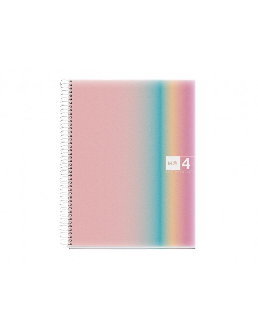 MIQUEL RIUS NOTEBOOK 4 DESIGN AURORA WEST BAY MICROPERFORADO TAPA PLASTICO CUADRICULA 5X5 FORMATO A4 120 HOJAS SERIE DESING MR40