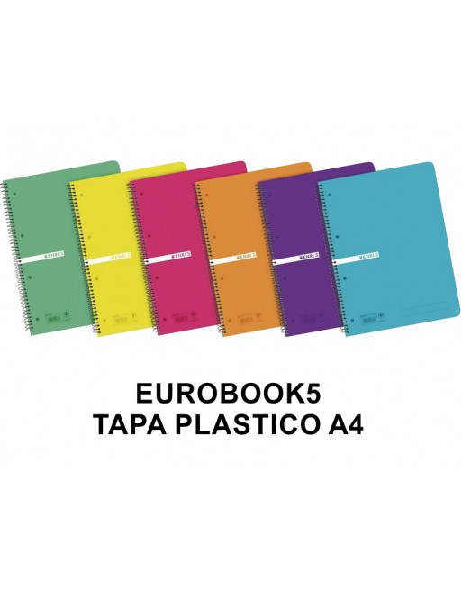ENRI CUADERNO A4 5X5 EUROBOOK 5 120 HOJAS 70 GR TAPA PLASTICO - 400042282