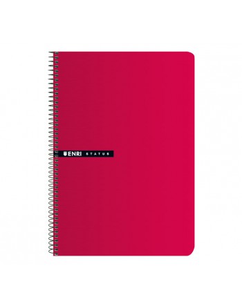 ENRI CUADERNO STATUS 4º 4X4 100H 70GR TAPA DURA ROJO - 100435746