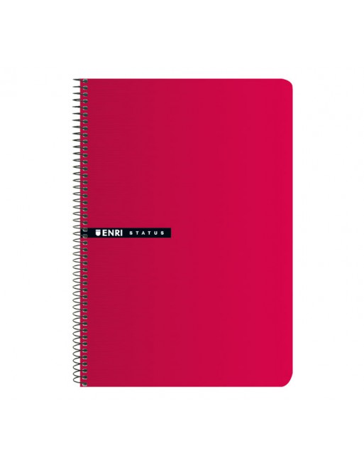 ENRI CUADERNO STATUS 4º 4X4 100H 70GR TAPA DURA ROJO - 100435746