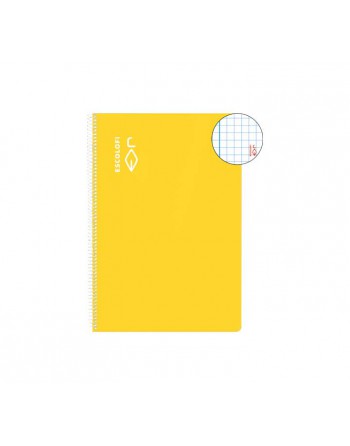 ESCOLOFI CUADERNO ESPIRAL 100 HOJAS 4º 4X4 CON MARGEN AMARILLO 180974103