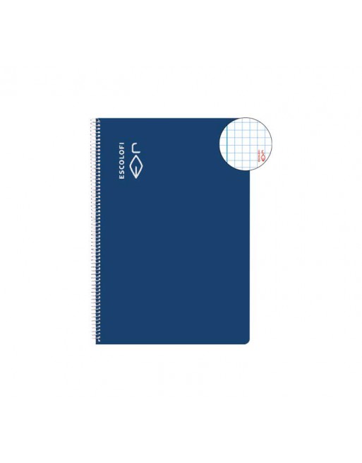 ESCOLOFI CUADERNO ESPIRAL 100 HOJAS 4º 4X4 CON MARGEN AZUL 180974105