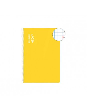 ESCOLOFI CUADERNO ESPIRAL 100 HOJAS 4º 6X6 CON MARGEN AMARILLO 180935103