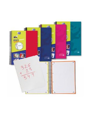 OXFORD CUADERNO WRITER AND ERASE 5X5 A4+ 120H SURTIDO CON PIZARRA BLANCA - 400120643
