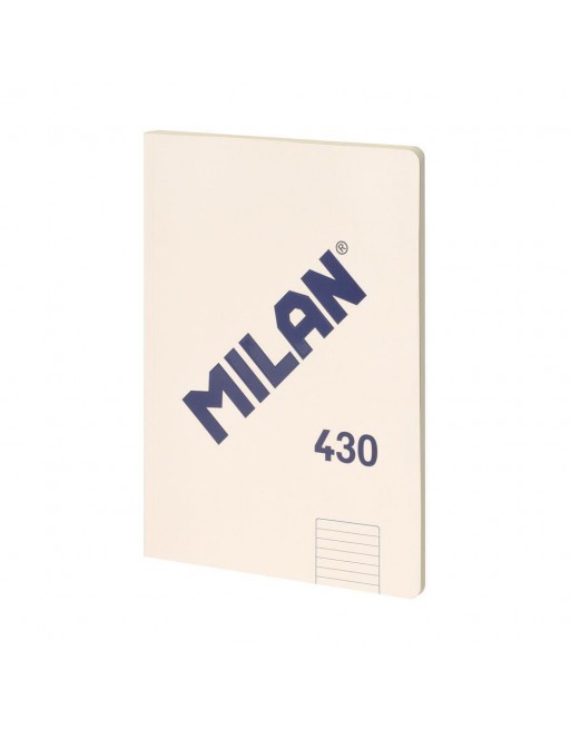 MILAN CUADERNO ENCOLADO A4 48 HOJAS PAPEL 95 GR RAYADO HORIZONTAL BEIGE 57242G48BG