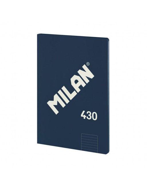 MILAN CUADERNO ENCOLADO A4 48 HOJAS PAPEL 95 GR RAYADO HORIZONTAL AZUL 57242G48B