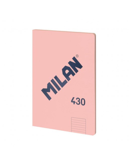 MILAN CUADERNO ENCOLADO A4 48 HOJAS PAPEL 95 GR RAYADO HORIZONTAL ROSA 57242G48P