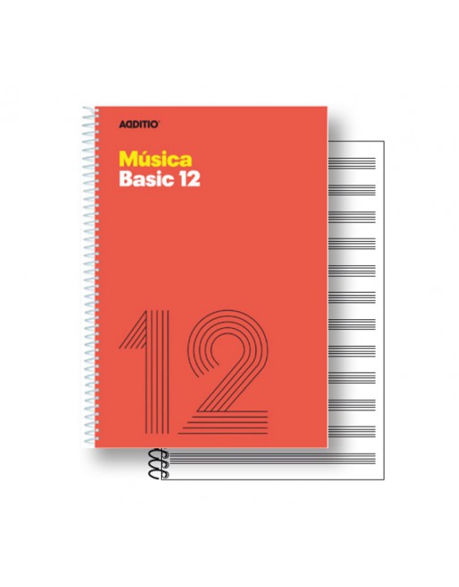 ADDITIO CUADERNO MUSICA 12 PENTAGRAMAS 20HJ BASIC - M14