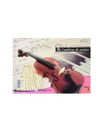 PACSA CUADERNO MUSICA 20 HOJAS 4 PENTAGRAMAS TAPAS CARTON 4º 80GR -20 UNIDADES - 18804