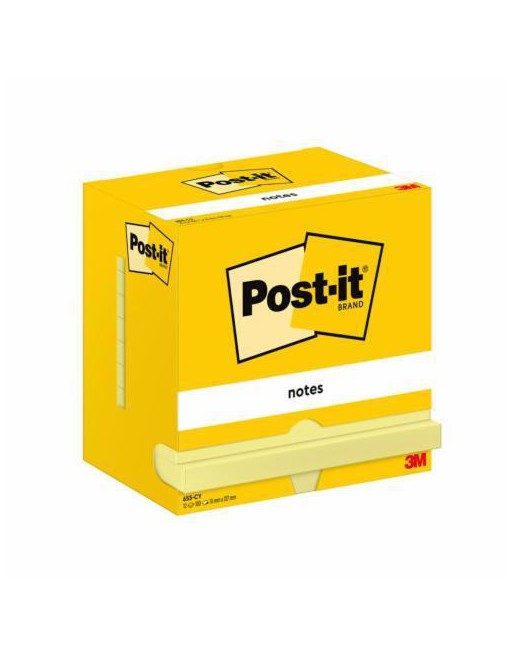 POST-IT 12 BLOC NOTAS REPOSICIONABLE 76X127 AMARILLO - 655