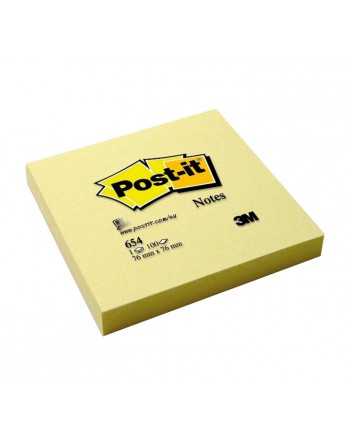 POST-IT BLOC NOTAS REPOS. 76X76 AMARILLO - 654
