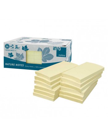 A - SERIES CAJA 12 BLOCS NOTAS ADHESIVAS RECICLADAS 125 x 75 mm 5655-11box