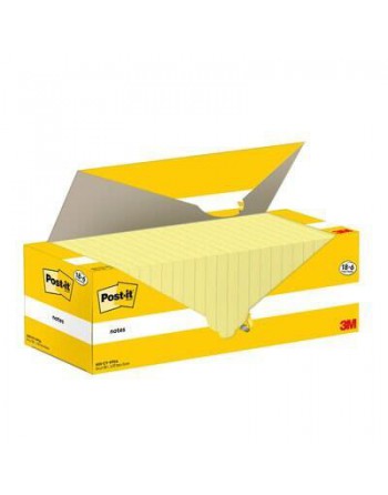 POST-IT PACK 18+60 BLOC NOTAS REPOSICIONABLES AMARILLO CLARO 76x76MM - 7100317836