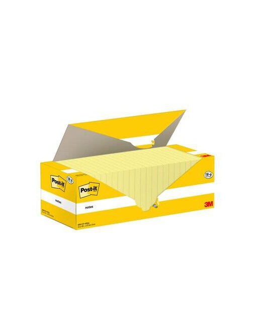 POST-IT 18+6 BLOCS NOTAS REPOSICIONABLES 100H 76X127 AMARILLO 655-CY-VP24